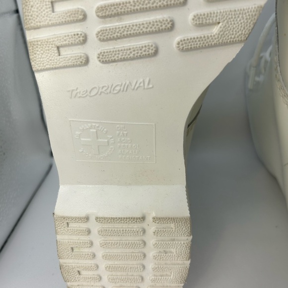 Dr. Martens 1460 Pascal Mono Smooth Leather Lace Up Boots- US:11M/12W, White, - Picture 13 of 16